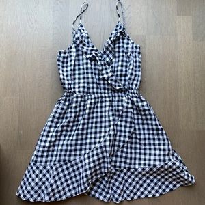 Express Gingham ruffle cami dress Sz Small Petite